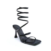 Ankle Wrap Mid Heel Sandals
